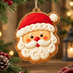 Christmas MDF Wood Hanging Wall Decor – Santa Claus Quartet hanging wall decor with printed artwork and cut silhouette.