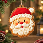 Christmas MDF Wood Hanging Wall Decor – Santa Claus Quartet hanging wall decor with printed artwork and cut silhouette.