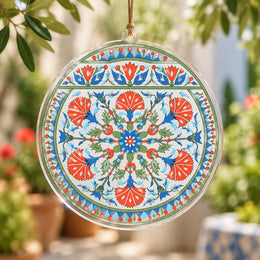 Ramadan Acrylic Hanging Wall Decor – Banded Tile Medallion - MintiHome