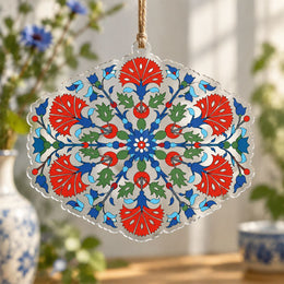 Ramadan Acrylic Hanging Wall Decor – Scalloped Tile Medallion - MintiHome
