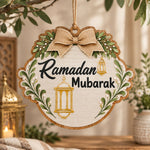 Ramadan MDF Wood Hanging Wall Decor – Lantern In Scalloped Arch - MintiHome