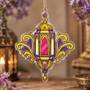 Ramadan Acrylic Hanging Wall Decor – Magenta Wing Lantern - MintiHome