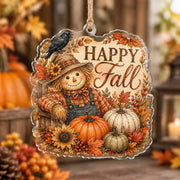 Thanksgiving Acrylic Hanging Wall Decor – Harvest Crow Sunflower hanging wall decor with printed artwork and cut silhouette.