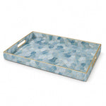 Blue Marble Mosaic Plastic Serving Tray – Full Print Border - MintiHome