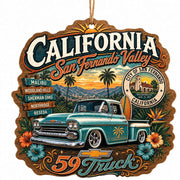 California 59 Truck Wood Wall Sign – San Fernando Valley - MintiHome