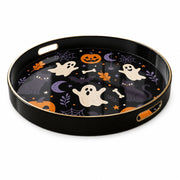 Cartoon Ghost Plastic Serving Tray – Black Cat Pumpkin - MintiHome