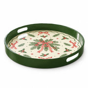 Christmas Decorative Serving Tray – Holly Bow Scatter - MintiHome