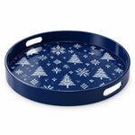 Christmas Decorative Serving Tray – Scattered Snowflake Field - MintiHome