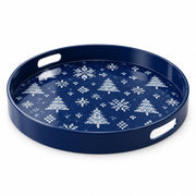 Christmas Decorative Serving Tray – Scattered Snowflake Field - MintiHome