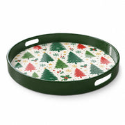 Christmas Decorative Serving Tray – Scattered Winter Pines - MintiHome