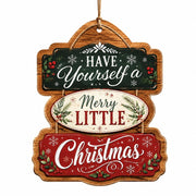 Christmas Merry Little Calligraphy Wood Sign – Tiered Holiday - MintiHome