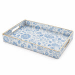 Daily Blue White China Plastic Serving Tray – Peony & Floral - MintiHome