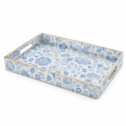 Daily Blue White China Plastic Serving Tray – Peony & Floral - MintiHome