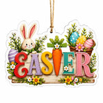 Easter Letters Bunny Acrylic Hanging Wall Decor – Egg Shelf Sign - MintiHome