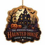 Family Haunted House MDF Wood Hanging Wall Decor – Skull - MintiHome