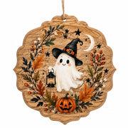 Friendly Ghost MDF Wood Hanging Wall Decor – Witch Hat - MintiHome