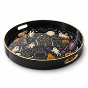 Gothic Halloween Plastic Serving Tray – Mansion Cat Cauldron - MintiHome