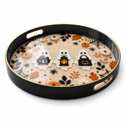Halloween Ghost Trio Serving Tray – Spider Web Spooky Design - MintiHome