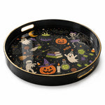Halloween Witch and Skull Serving Tray – Spooky Icon Design - MintiHome