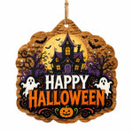 Happy Halloween Mansion MDF Wood Hanging Wall Decor – Ghost - MintiHome