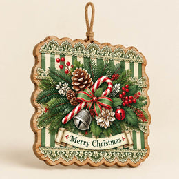 Christmas MDF Wood Hanging Wall Decor – Vintage Red Truck - MintiHome