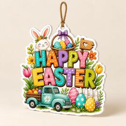 He is Risen Easter Cross Lily Acrylic Hanging Wall Decor - MintiHome