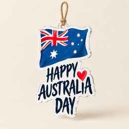 Australia Day Acrylic Hanging Wall Decor – Script Map Star Trail - MintiHome