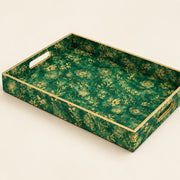 Sage Green Floral Plastic Serving Tray – Full Print Border - MintiHome