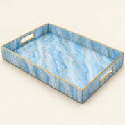 Honey Brown Leopard Print Plastic Serving Tray – Gold Border - MintiHome