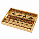 National Days Islamic Glass Tray – Camel Caravan Design - MintiHome