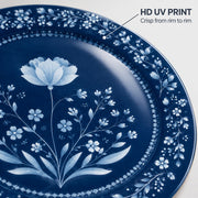 Wedding Blue White China Charger Plate – Delft Damask Border - MintiHome