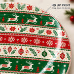 Christmas Decorative Charger Plate – Navy Nordic Reindeer - MintiHome