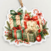 Christmas Ornament Trio Acrylic Hanging Wall Decor – Holly - MintiHome