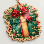 Christmas MDF Wood Hanging Wall Decor – Snowflake Ribbon Bells - MintiHome