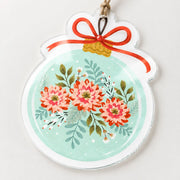 Emerald Leaves and Gold Berry Christmas Acrylic Ornament Wall Decor - MintiHome