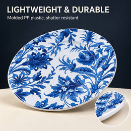 Gold Floral Charger Plate with Wildflower Border – Garden Table Decor Set - MintiHome