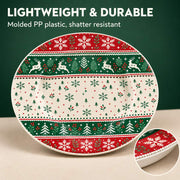 Christmas Decorative Charger Plate – Navy Nordic Reindeer - MintiHome