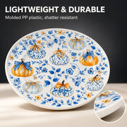 Thanksgiving Gold Maple & Pine Cone Charger Plate – Autumn Botanical Holiday Decor - MintiHome