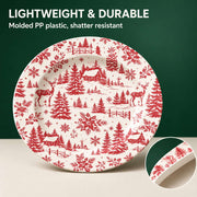 Christmas Decorative Charger Plate – Gold Snowflake Holly - MintiHome