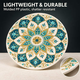 Ramadan Decorative Charger Plate – Sage Mandala Damask - MintiHome