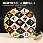 Halloween Decorative Charger Plate – Spiderweb Line Art - MintiHome