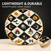 Halloween Decorative Charger Plate – Spiderweb Line Art - MintiHome