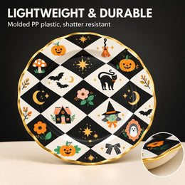 Halloween Decorative Charger Plate – Autumn Crow Wreath - MintiHome
