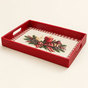 Christmas Decorative Serving Tray – Holly Bow Scatter - MintiHome