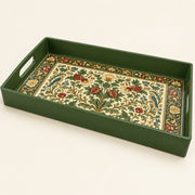 Christmas Seashell Plastic Serving Tray – Gold Navy Holiday Decor - MintiHome