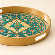 Ramadan & Eid al-Fitr Plastic Serving Tray – Pink Rose Medallion - MintiHome