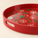 Silver Blue Christmas Serving Tray – Sparkle Snowflake - MintiHome