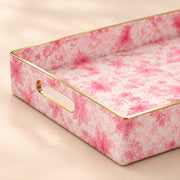 Pink Monstera Serving Tray - Blush Wedding Table Decor - MintiHome