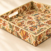 Mustard Yellow Floral Rectangular Tray | Home & Wedding Decor - MintiHome