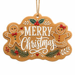 Christmas Gingerbread Couple Wood Wall Decor – Calligraphy Art - MintiHome